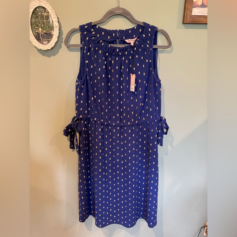 JUICY COUTURE tank dress with gold shimmer polka dots - Picture 6 of 14